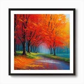 Autumn In The Park Art Print