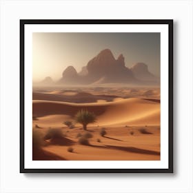 Sahara Countryside Peaceful Landscape Perfect Composition Beautiful Detailed Intricate Insanely De (28) Art Print