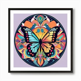 Butterfly Mandala Art Print