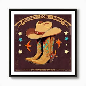 Cowboy Boots 4 Art Print