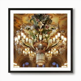 Chandelier In The Opera House Art Print