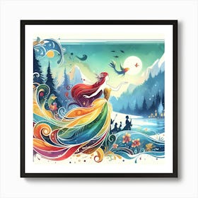 Fairy In The Forest 5 Art Print