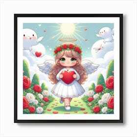 Cute Angel Art Print