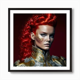 Red Haired Beauty Art Print