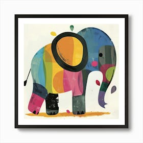 Charming Illustration Elephant 8 Art Print