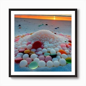 Jellybeans On The Beach Art Print