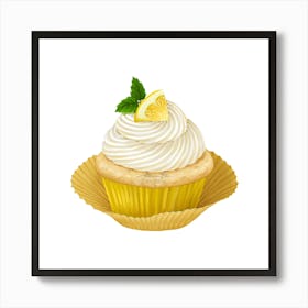 Lemon Cupcake Art Print