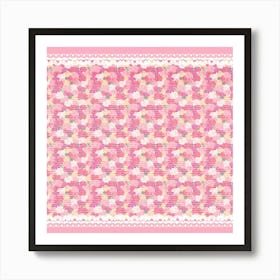 Peony Pattern Pink Scrapbookin 1 Art Print