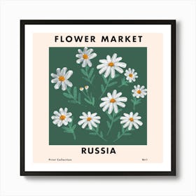 Flower Market Russia Art Print