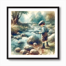 Fishing In The Stream Art Print