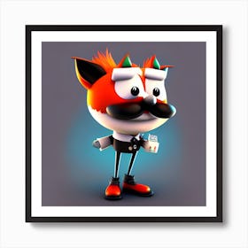  3d Fox Art Print