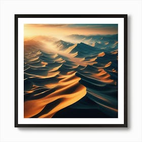 Sunset In The Desert 1 Art Print