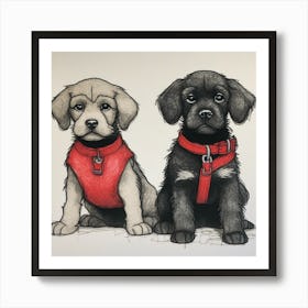 Labrador Puppies 1 Art Print