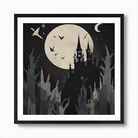 Halloween Castle 25 Art Print