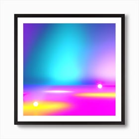 Abstract Background With Lights Art Print