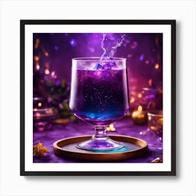 Purple Drink In A Glass Art Print