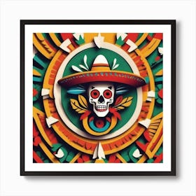 Day Of The Dead Skull 111 Art Print