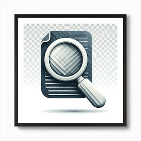 Magnifying Glass Icon Art Print