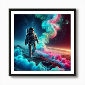 Astronaut In Space Art Print