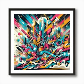 Abstract Cityscape 2 Art Print