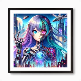 Transcendent Cyborg Girl Póster