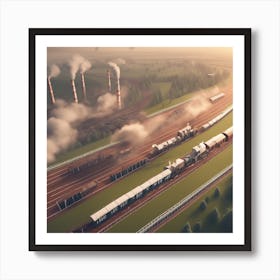 Train Tracks With Smoke 2 Poster