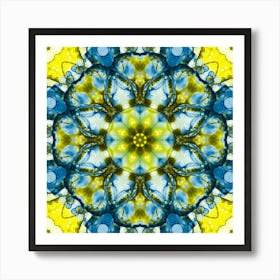 The Symbol Of Ukraine Is A Blue And Yellow Pattern 1 Art Print