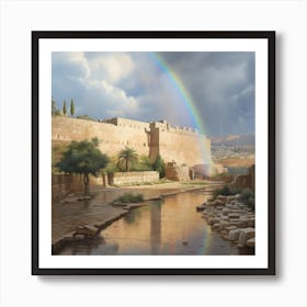  Jerusalem In The Rain Art Print