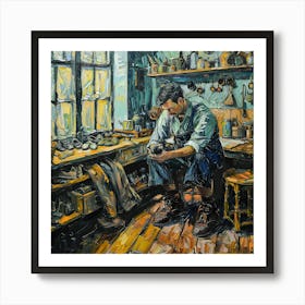 Van Gogh Style: The Cobbler's Workshop Series Art Print