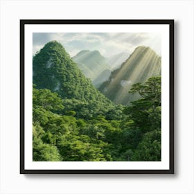 Sunrise In The Jungle Art Print