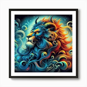 Lion Of The Zodiac Art Print