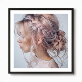 Woman With Braided Hair Art Print