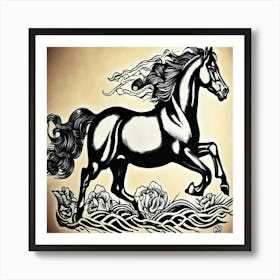 Horse Tattoo 1 Art Print