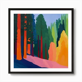 Colourful Abstract Sequoia National Park Usa 2 Art Print