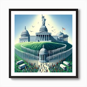 Liberty Fenced Off Art Print