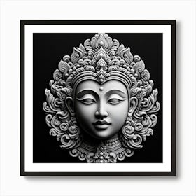 Buddha Head Art Print