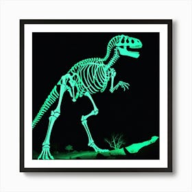 Glow In The Dark Dinosaur 3 Art Print