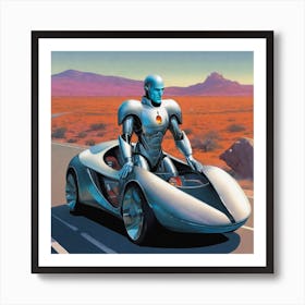 Robot Car Art Print