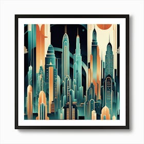 Futuristic Cityscape 37 Art Print