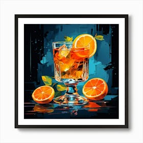 Glass Of Orange Juice 2 Art Print