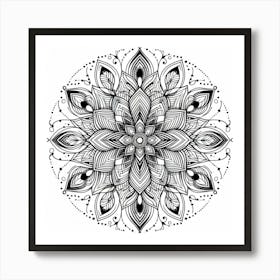 Mandala Flower Art Print