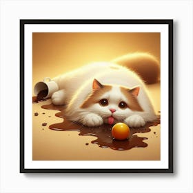 Coffee Cat 1 Art Print