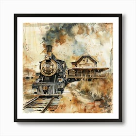 Vintage Steam Train 4 Art Print