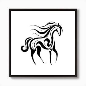 line art Horse Art Print