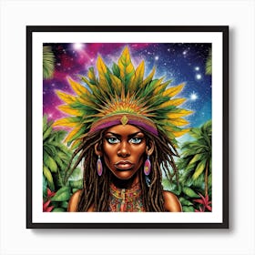 Afro-Caribbean Woman Art Print