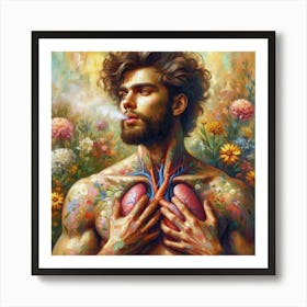 Heart Of Flowers 1 Art Print