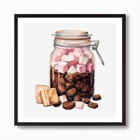 Jar Of Marshmallows 7 Art Print