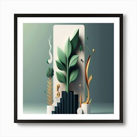 3d Illustration Of A Plant Art Print