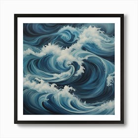 Waves In The Ocean 1 Art Print