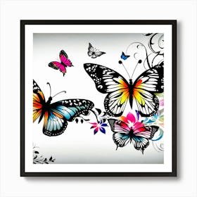 Butterfly Wallpaper 22 Art Print